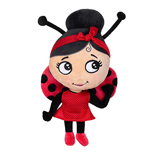 MISS NELLA Peluche – Adorable coccinelle en peluche pour les tout-petits et les enfants de tous âges | Adorable peluche douce avec robe mignonne et visage amical | 36 cm x 20 cm