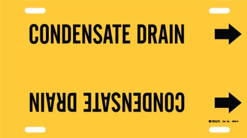 Marqueur de tuyau Brady 4036-H résout les erreurs Condensate Drain