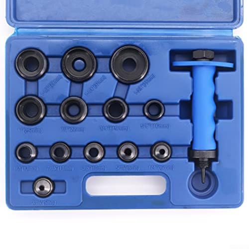 Lot de 14 perforatrices de 5 à 35 mm de diamètre, construction en acier à haute teneur en carbone, pointe de sécurité à ressort et boîte de rangement pour une utilisation facile