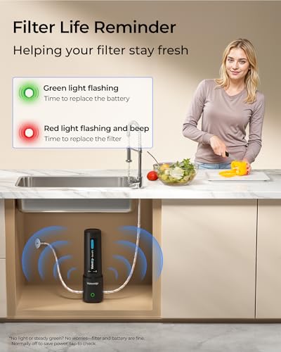 Image of Waterdrop 10UA PRO Under Sink Water Filter, No Drilling Required, Time Reminder, Easy Installation, Reduces Lead, Chlorine, Bad Taste & Odor, NSF /ANSI 42 Certified, 11000 Gallons, Does not Lower TDS