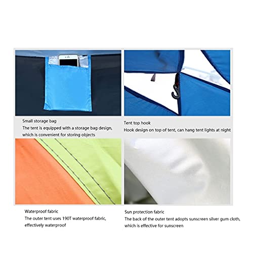 Carpa para camping 3-4 personas azul resistente al agua miniatura 3