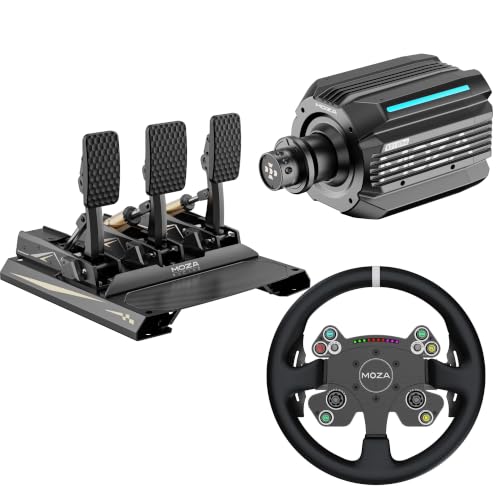 MOZA R21 with CRP2 Load Cell Pedals
