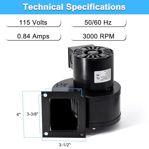 Image of Blower Motor for Dayton 1TDP1 4C004 Blower Fan, Centrifugal Blower Motor for Fasco B75 7021-2367 70213484 7021-5757 7021-3484