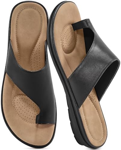 Reimferce Summer Flat Sandals for Women: Comfortable Walking Dres...