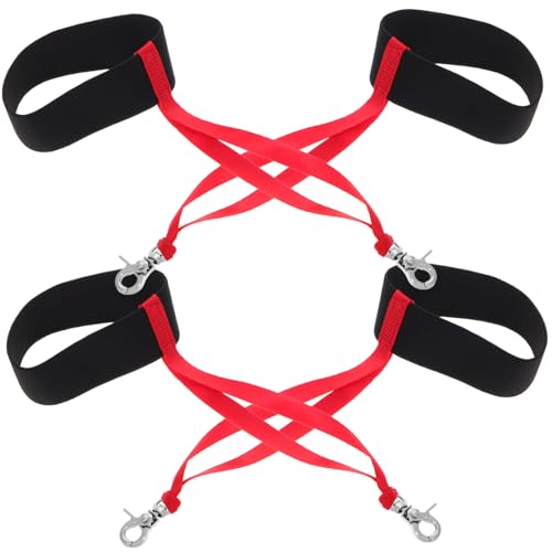 BESPORTBLE Ski Accessories 4 Pcs Glove Lanyard Snowboard Gloves Wrist Strap Security Clips Winter Sports Safety Men's Lanyard