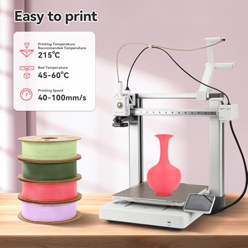 Image of 3DHoJor Matte PLA Filament 1.75mm, Upgrade 1kg Cardboard Spool PLA Filament 1.75 PLA 3D Printing Filament, Print with Most 3D Printers Using 3D Filament-Strawberry red