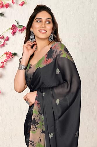 Image of MIRCHI FASHION Saree for Woman Chiffon Tie Dye Printed | Lightweight Daily Wear Women's Sari with Unstitched Blouse Piece (Available in 10 Colors)