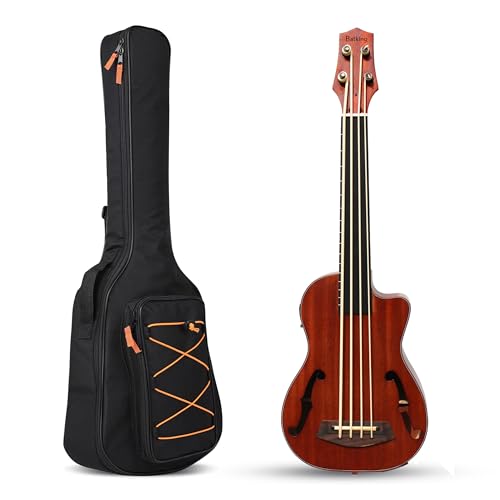 Batking Ubass Elektrische Ukulele Bass, 30 Zoll Bariton Bass Ukelele Fretless, Elektrische Akustische Bass Uku mit Gigbag