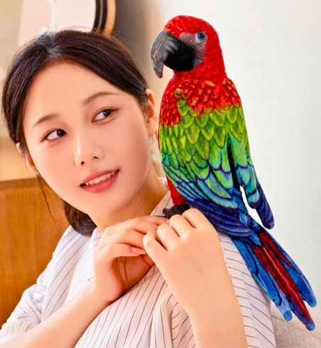 Image of Tickles Cute Parrot Soft Stuffed Plush Bird Toy for Kids Boys & Girls Birthday Gifts (Size: 30 cm Color: Multicolor)