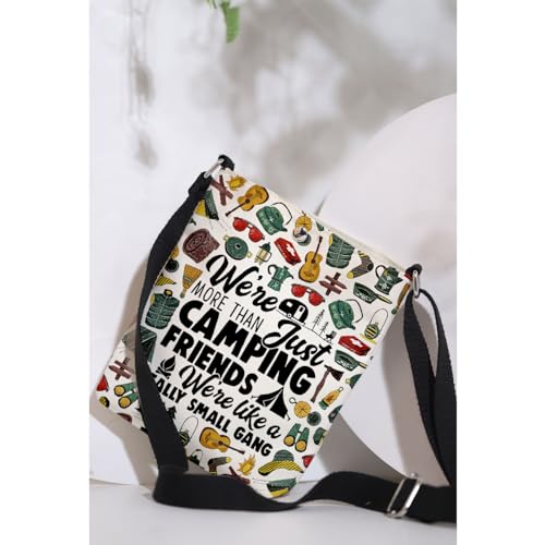 MAOFAED Camping Gift, Camping Crossbody Bag, We're More Than Just Camping Friend We're Like a Really Small Gang (camping friend)4