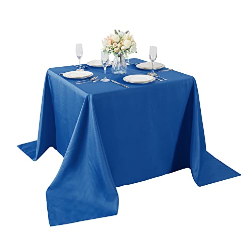 Cupuamon Square Tablecloth 90x90 inch Washable Polyester Fabric Table Cloth for Wedding Party Dining Banquet Decoration(90x90,Mediterranean Blue) by Cupuamon - Used condition - US$20.87