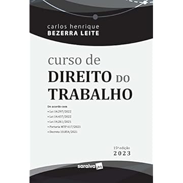 Capa do livro Curso de Direito Do Trabalho - 15ª edição 2023