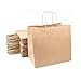 Set di 50 tote bag in carta kraft marrone con manici 26x17x24cm Confezione regalo (50)