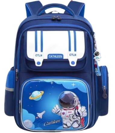 all tags | Kids Space Astronaut School Backpack, Navy Blue and White, Multiple Compartments-picture-49