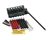 Bridge size(L x W): Approx. 85 x 41mm( 3.35 x 1.61 inch), the string spacing of the bridge is 10.8mm (0.43 inch). Please check the parameter drawing in the attached pics before placing your order. Stainless steel locking saddles: secure string contac...