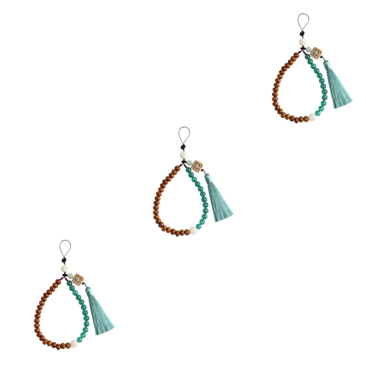 UKCOCO 3piezas Cuerda Decorativa Para Teléfono Móvil Borlas Estilo Chino Colgante Ligero y Desmontable Accesorio Versátil Para Llaves Cámaras