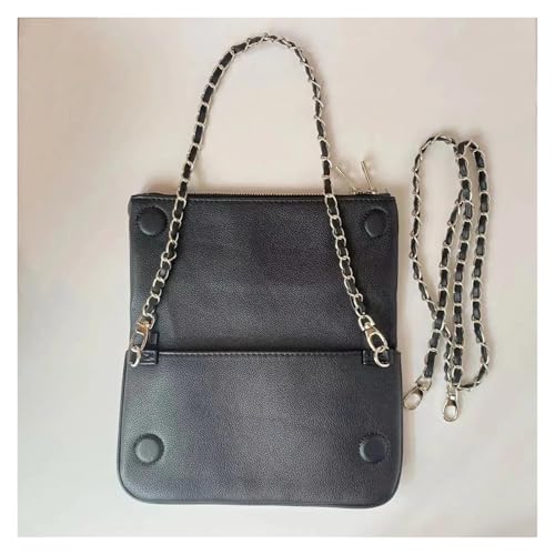 Pochette cloutée avec rivets noirs rétro et chaîne style décontracté