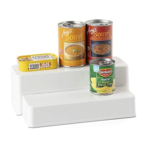 YouCopia ShelfSteps Tin Can Organiser, Adjustable 2-Shelf Pantry and Kitchen Cupboard Organiser Cover