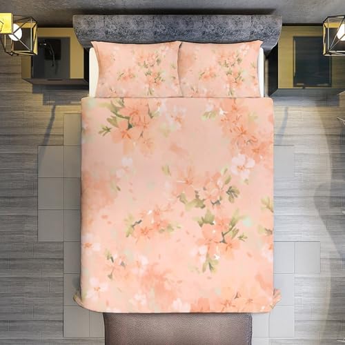 Funda nórdica con estampado floral de acuarela en tonos rústicos suaves 7