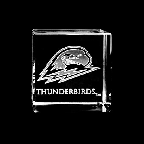 Fan Frenzy Gifts Optical Crystal Cube Officially Licensed Glass Cube Decoration with Laser-Engraved Logo | 60x60x60mm Home Office Decor & Paperweight, (Southern Utah University)