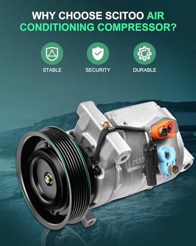 Image of SCITOO AC Compressor for Cars for 2005-2006 Fit for Chrysler 300 3.5L Air Conditioning Compressor
