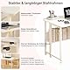 Taotigzu Mobiler Klappschreibtisch 80X58CM, Mini Computertisch mit Rollen, Platzsparender Laptoptisch für kleine Räume, Faltbar Kleiner Computertisch mit Ablage(Weiß, 80x58cm)
