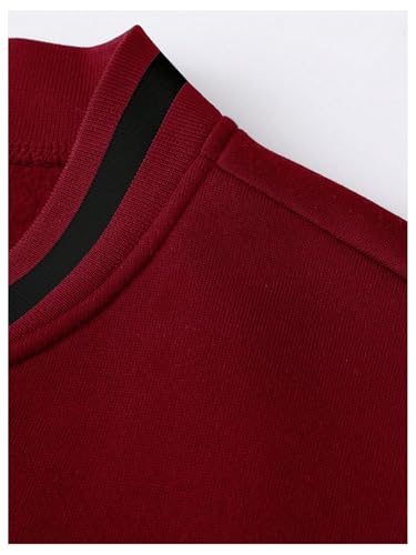 Men's Letter Print Varsity Jacket Slogan Graphic Button Down Coat Bomber Baseball Coat With Pockets4