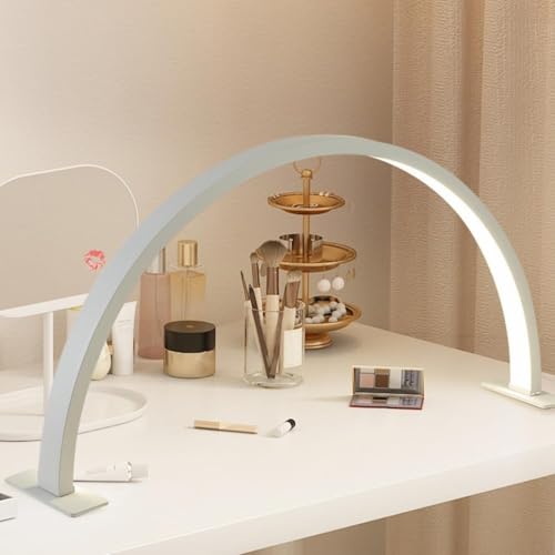 Lampe De Bureau USB Pour Ongles, Lampe En Forme De Demi-lune Pour Tatouage De Cils, De Bureau LED De Bureau Convient Aux Maquilleurs (Blanc)