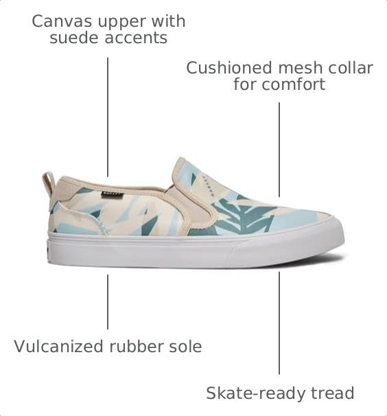 Image of Oakley Mens Banks Slip-on Canvas Sneaker