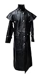 Olly And Ally Mens Real Black Aligator/Crocodile Leather DUSTER RIDING HUNTING STEAMPUNK TRENCH MATRIX COAT