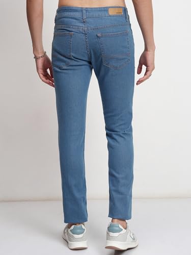 Image of Highlander Men's Tapered Fit Jeans | Regular Length | Mid Rise | Stretchable Fabric for Comfort fit | Jeans for Man