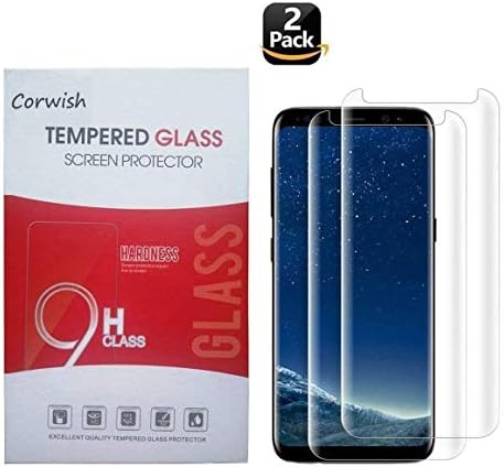 2 Pack Galaxy S8 Plus Screen Protector, Edge to Edge Case Friendly Full Coverage Clear Tempered Glass Saver Protective Film Cover for Samsung S8+ Phone (for S 8+, not for S 8)