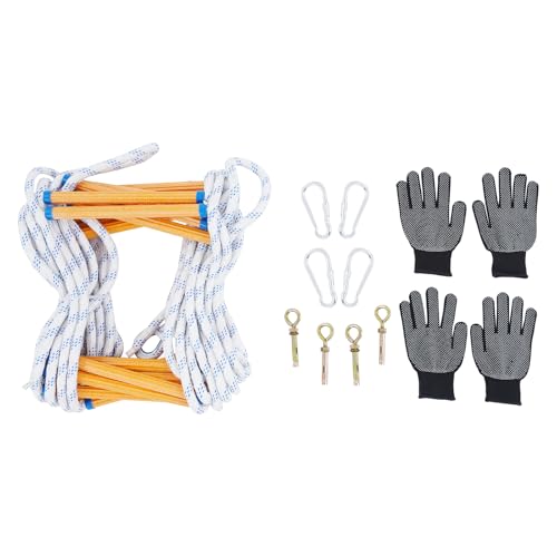 Échelle en corde ignifuge - 10 m - Échelle de sécurité - Échelle de secours - Pour extérieur, balcon, fenêtre, capacité de charge jusqu'à 100 kg