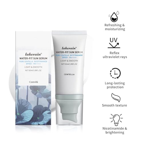 2 Pcs Centella Sunscreen SPF 50, Centella Water-Fit Sun Serum, Long-Lasting Protection, Nourishing Skin Protection and UV Defens. - Image 4
