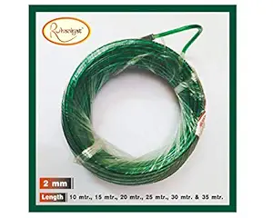 RUHANIYAT 10 mtr PVC Coated Stainless Steel Clothesline Multipurpose Rope Wire for Hanging Drying Laundry Clothes