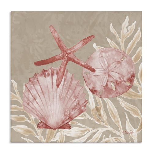 Tampico Shells Starfish Coastal, 24 x 24 Inch Canvas Wall Art