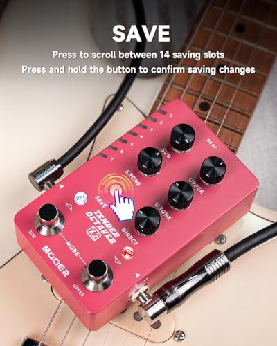Image of MOOER Octave Guitar Pedal Cover for 2 Complete Octaves Individual Tone Adjustment for the Octave Effect 14 Presets Slots (X2)