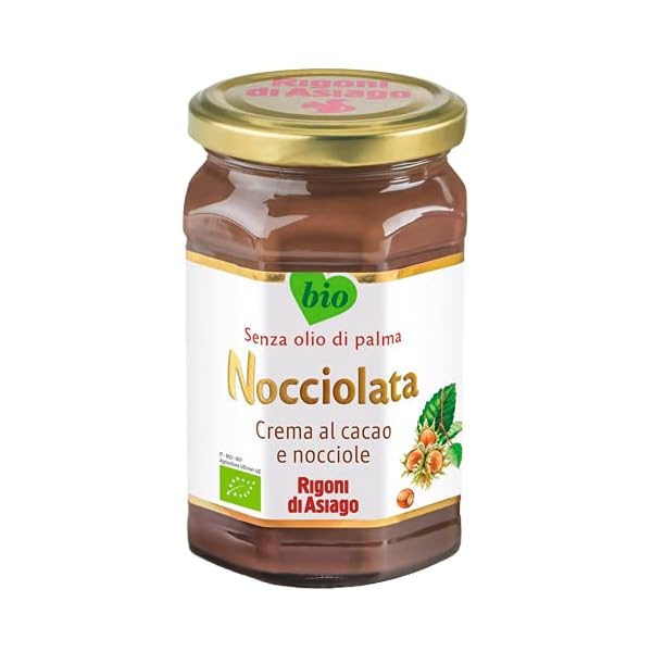 Rigoni-di-Asiago-Nocciolata-Organic-Spread-Hazelnut-with-Cocoa-and-Milk-6-Count Rigoni di Asiago Nocciolata Organic Spread, Hazelnut with Cocoa and Milk, 9.52 Ounce (Pack of 6)
