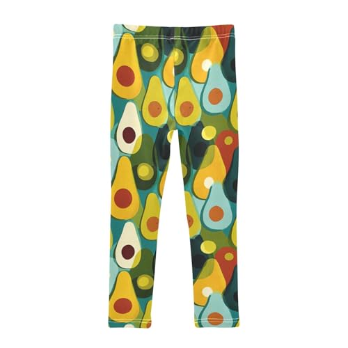 Girls Leggings Colorful Avocado Fruit Soft Toddler Leggings for Girls Kids Pants Size 4T-10T2