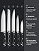 ZZWW Kitchen Knife Set, Professional 6 Piece Knife Set with Wooden Block Germany High Carbon Stainless Brown