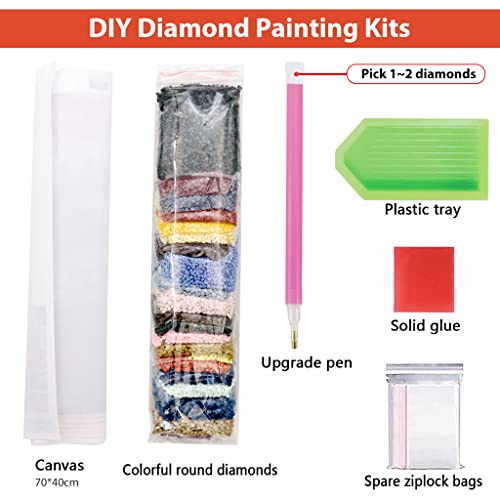 Image of HASTHIP 5D Diamond Painting Kit for Adults, Black Bear, 27.5 X 15.7inch