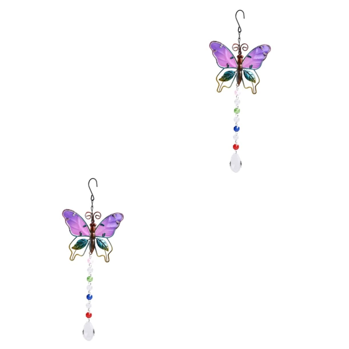 Carillon éolien en cristal blanc colibri pour illuminer votre terrasse et jardin d'été