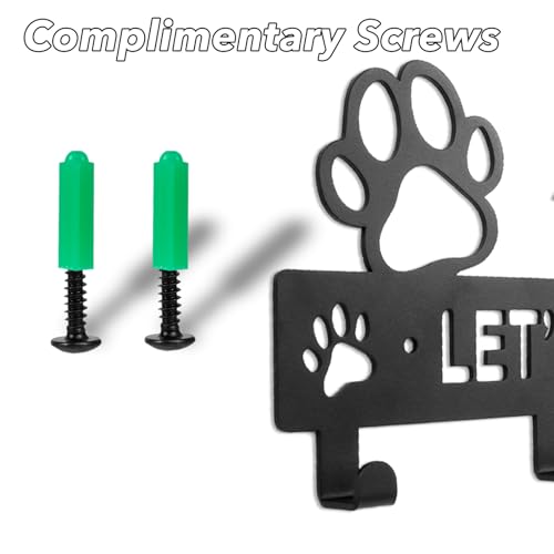 Iron Dog Leash Holder for Wall with 5-Hooks, Doorway Dog Hooks, Dog Accessory Holder - Image 4