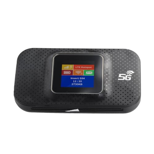 Image of 4G Portable WiFi 1 44in Color Screen Mobile WiFi Hotspot Router with Micro SIM Card Slot for Phone Tablet Laptop Black 4G Speed with Access Use is Applicable Regions to (Black)