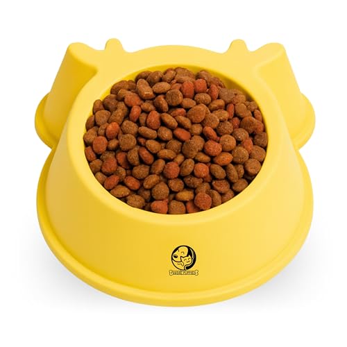 Image of Foodie Puppies Pet Feeding Tilted Cat Bowl - (Ear Buddy Deer Shape) | Durable, Anti Vomiting, Healthy Cat Feeder for Persian Cat Prevent Tipping Over | Elevated Bowl for Cats, Kittens & Puppies