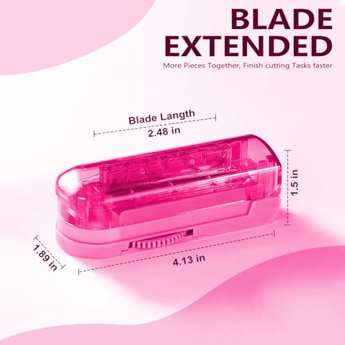 Image of Pill Cutter Splitter for Small and Tiny Pills, Precision Cutting for Tablets - Accurately Cuts Multiple Pills at Once. Sharp Blade with Safety Guard (Pink)