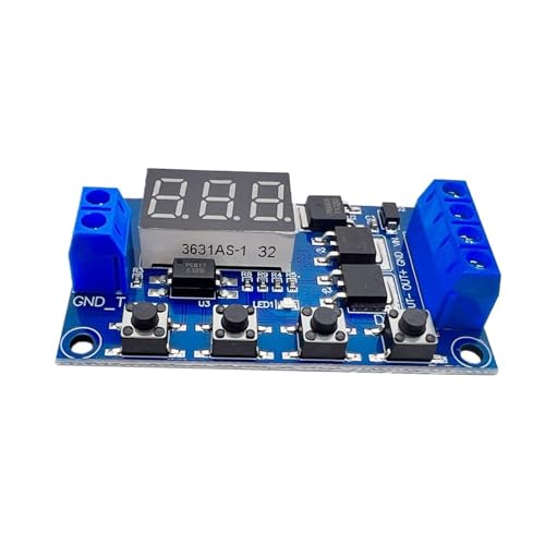 Relais de temporisation réglable DC 6-30V robuste avec écran LED clair - 2
