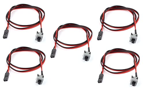 Image of TAAPSEE Power Switch Cable Desktop PC ATX ATX PC Computer Motherboard Power Cable Switch On /Off /Reset Button Computer Cable (5 PACK)