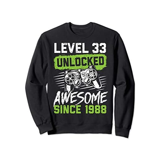 Regalo del 33 cumpleaños Level 33 Unlocked Awesome 1988 Sudadera