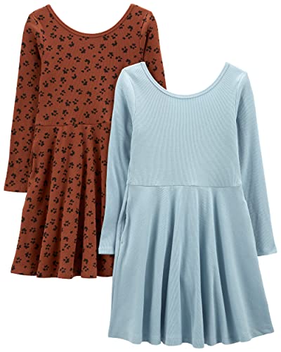 Robe fille de qualité Simple Joys by Carter's en coton doux manches longues